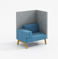 Vente en gros de meubles de bureau modernes pour la réception banc modulaire en tissu canapé pieds en métal une place du fabricant pour les ateliers