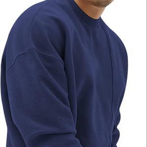Sweat-shirts unisexes en tissu tricoté écologique avec logo personnalisé imprimé en polyester/coton/nylon, coupe classique, col rond, pour hommes - Product Image 1