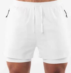 กางเกงขาสั้นชายหาดสำหรับผู้ชายกางเกงขาสั้นออกกำลังกายตาข่ายแห้งเร็วสำหรับออกกำลังกายในยิมฤดูร้อน - Product Image 4