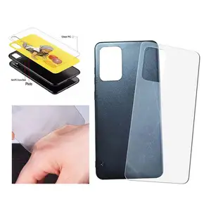 Personnaliser la plastifieuse en plastique transparent boîtier vierge PC auto-adhésif verre acrylique couverture arrière de téléphone pour Samsung A72