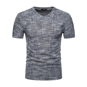 เสื้อยืดแขนครึ่งอเนกประสงค์สำหรับผู้ชายใส่สบายพิมพ์สีเสื้อสำหรับฤดูร้อนขายดี - Product Image 3