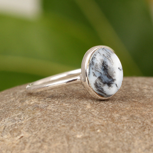 Vente d'été de haute qualité Bague pour femme en argent sterling 925 avec pierre précieuse turquoise de buffle naturel 10x14mm bijoux fins - Product Image 5