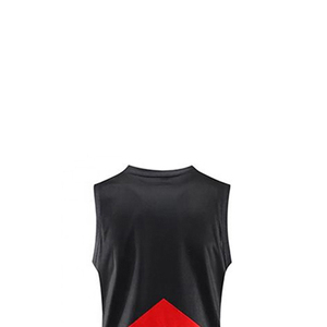 Tenue de basketball pour hommes, conception personnalisée pour équipes, imprimée, 100 % polyester, séchage rapide, tissu respirant, vêtements de sport durables sans manches - Product Image 4