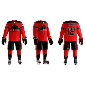 Nuevo Conjunto de Jersey de Hockey sobre Hielo para Hombre, Uniformes de Hockey sobre Hielo, 100% Poliéster, Antibacteriano, Secado Rápido, Servicio OEM - Product Image 1