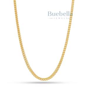 Venta caliente 5mm Moissanite Franco Chain 925 Plata 18K Chapado en oro Joyería fina para hombres - Product Image 2