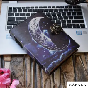 Genuine Leather Beautifully Leather Printed <b>Journal</b> Unique Diary Premium Quality Handmade Deckle Edge Paper Dairy Notepad - Product Image 4