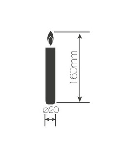 Confezione da 6 candele LED a candelabro (GSC 204800004) - Product Image 2