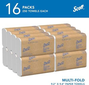NEW Scott Multifold Toilet <b>Tissue</b> Standard Roll 01840 Absorbency-White 9.2/9.4 IN STOCK Ready to ship - Product Image 2