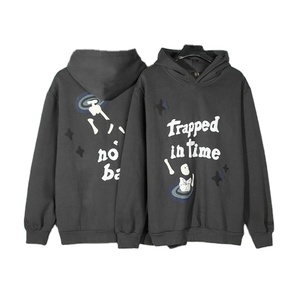 Sudadera con capucha de gran tamaño de tela personalizada de alta calidad de 380gsm Sudadera con capucha personalizada 3D puff Print sudaderas con capucha térmicas personalizadas para hombres - Product Image 1