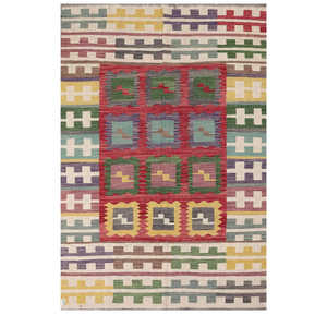 Alfombra Kilim de Maimana, Afganistán, 244 x 164 cm, Alfombras y Juegos de Alfombras Tradicionales Afganas - Product Image 1