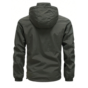 New Design Comfortable Size Wholesale Causal Waterproof OEM 100% Cotton Windbreaker Jacket for Men - Product Image 3