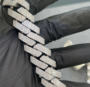 Cadena de eslabones cubanos Hip Hop de plata 925 sólida de 20MM, chapado en oro de 18 quilates con tachonado VVS1 Moissanite Diamond Passes Tester 16-30 pulgadas - Product Image 4