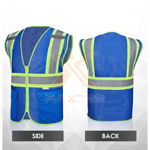 Gilet de sécurité réfléchissant de style nouveau pour usage extérieur, col en V, faible MOQ, conception personnalisée - Product Image 2