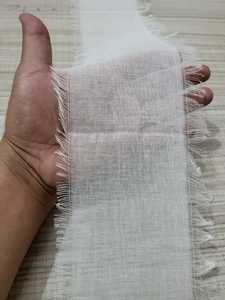 Cintas con flecos de algodón natural hechas a medida de 7cm de ancho para una artesanía elegante. Ideal para la decoración del hogar Decoraciones de bodas Envoltura de regalos - Product Image 2