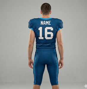 Ventes en gros direct d'usine, uniformes de football américain, shorts respirants, prix bas, sublimation personnalisée, ensembles de maillots 100% polyester - Product Image 4