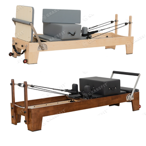 Pilat en bois de réformateur de Pilates de cadre de pêche de noyau noir avec la voie d'acier inoxydable en aluminium pour la gymnastique à la maison ou le studio - Product Image 2