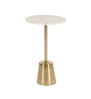 Table d'appoint en métal de haute qualité avec plateau en marbre, design moderne, table basse, options personnalisables, mobilier de salon indien