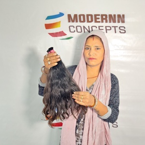 Extensions de cheveux humains vietnamiens lisses en vrac, 100% cuticules vierges brutes alignées chimiquement non transformées - Product Image 5