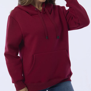 Plus Basic Oversize Knitted Sweatshirt Invierno Otoño Anti-Shrink Grey Pullover Hoodies para mujer Custom Logo Women Hoodies - Product Image 3