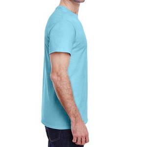 T-shirt de fitness de couleur unie pour hommes Chemise d'entraînement respirante coupe ajustée pour la course à pied Sports Activewear Summer Tee - Product Image 5