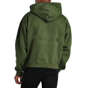 Fashion <b>Crop</b> <b>Top</b> Boxy Hoodie Custom Embroidery Thick Cotton 420 Gsm Cropped Boxy Fit Heavyweight <b>Men</b> Hoodie Oversized Hoodie <b>Men</b> - Product Image 3