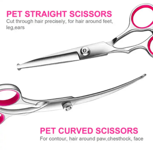 ชุดกรรไกรตัดขนสุนัขกรรไกรตัดขนสุนัขแบบตรงโดย anaif - Product Image 2