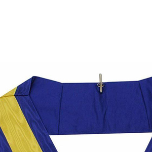 Masonic Scottish Nghi Thức 18 độ cổ áo của Red moire Ribbon hoàn toàn tay thêu với vàng trang trí - Product Image 6