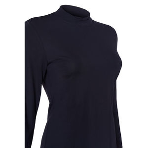 Blusa Corta de Punto Azul Marino para Mujer - Top Holgado de Algodón para Otoño - Product Image 2