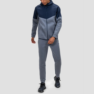 Dernier design, vente en gros, survêtements de sport personnalisés, respirants, à capuche, décontractés, unis, pour hommes, ensembles de fitness deux pièces - Product Image 2
