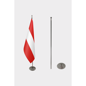 Drapeau de jardin officiel d'Autriche, fanion d'intérieur, logo personnalisé, impression numérique, satin, nylon, plastique, polyester, vinyle ; mât de drapeau en aluminium - Product Image 2
