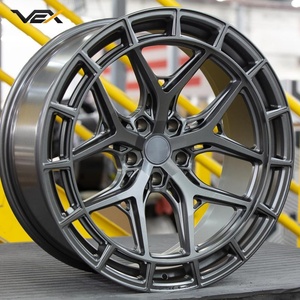 Rines de Aluminio Forjado <span class=keywords><strong>VEX</strong></span> Personalizados 6061 T6 de 17, 18 y 20 Pulgadas 6x139.7 en Negro Brillante para Toyota Tacoma, 4Runner y Tundra - Product Image 3
