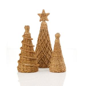Sculpture d'arbre de Noël en herbe de mer haute et artisanale, fournisseur vietnamien, OEM ODM, osier naturel, écologique, décoration rustique de vacances - Product Image 6