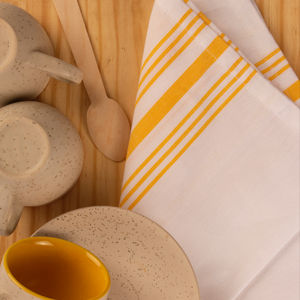 Serviette bistro 100% coton jaune ensemble de serviettes de cuisine durables à séchage rapide pour la maison pour enfant pour les restaurants et les hôtels - Product Image 5