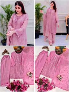 Mejore la belleza de su armario con este juego Kurti Palazzo recientemente lanzado con hilo y bordado de lentejuelas de 5mm - Product Image 6