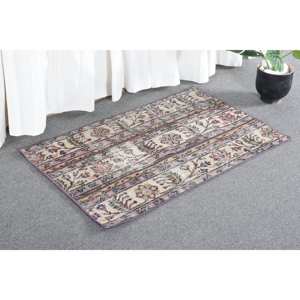 พรมตุรกีสีเบจสีชมพูแบบคลาสสิกขนสัตว์แฮนด์เมด2.1x3.2ฟุตกองกลางสี่เหลี่ยมห้องรับประทานอาหาร - Product Image 3