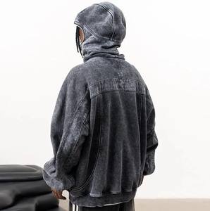 เสื้อฮู้ดแบบสวมศีรษะของผู้ชายเสื้อฮู้ดแบบสวมศีรษะ500GSM รุ่นแอซิดกำหนดได้เอง - Product Image 2