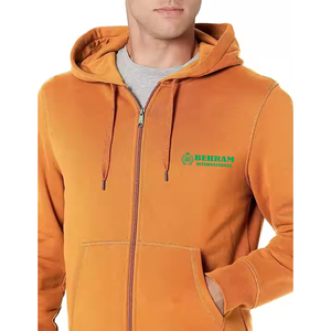 Nouveauté, sweat à capuche unisexe de haute qualité 100% coton, fermeture éclair, vêtements d'hiver personnalisés, polaire/éponge française, séchage rapide, respirant - Product Image 2