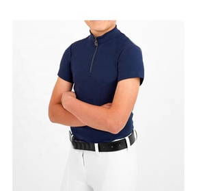 Ropa ecuestre personalizada para niños, camisas ecuestres con media cremallera, nuevo diseño - Product Image 4