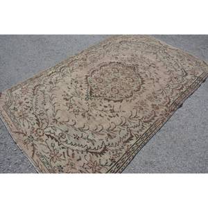 Tapis Turc Vintage Classique Marron Beige 4.8 X 7.5ft Grande Surface Patchwork Laine avec Support en Latex pour Couloir ou Chambre - Product Image 2