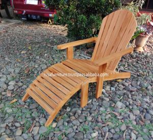 Moderno Conjunto de Tumbonas Adirondack de Madera de Teca Sólida de Indonesia para Jardín y Exteriores - Product Image 2