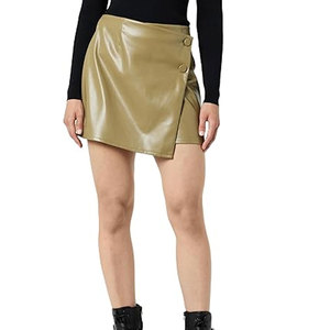 Diseña Tu Propio Logotipo, Minifaldas de Cuero Genuino para Mujer, Tela Suave y Cómoda, Corte Elegante - Product Image 1