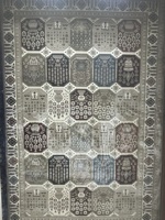 Meilleur ensemble de tapis modernes sophistiqués en polyester à motifs floraux persans/turcs, fabriqués à la machine, antidérapants, à poils longs, avec support en jute, pour salon