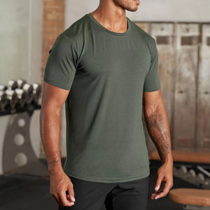 Bonne qualité Logo personnalisé tendance Street Sports T-shirts à séchage rapide haut à la mode été hommes manches courtes pour hommes Gym t-shirt - Product Image 2