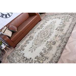 Rug, 5.6x9.4 ft Vintage Rug, <b>Brown</b> Moroccan Rug <b>Wool</b> - Product Image 4