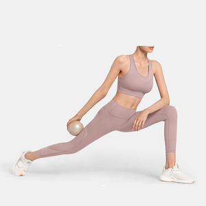 ชุดโยคะสตรีชุดออกกำลังกายเล่นฟิตเนสคอตตอน100% ระบายอากาศได้1ชิ้น - Product Image 4