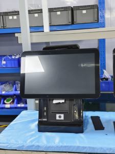 Caja Registradora LCD de Doble Pantalla de Escritorio con Lectores de Códigos de Barras y Tarjetas, Función SDK, Carcasa Metálica - Escanea Códigos QR, Lee Tarjetas, Imprime Recibos - Product Image 3