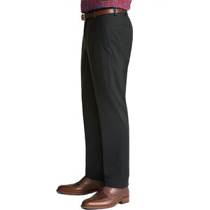 Pantalon formel pour homme d'automne, taille mi-haute, devant plat, coupe droite, toile respirante, de haute qualité, confortable, pantalon de costume d'affaires - Product Image 6