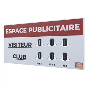 Manual Scoreboard Large 120 X 60 Cm For Tennis Padel Basketball Handball Unperishable For All Weather Outdoor Or Indoor