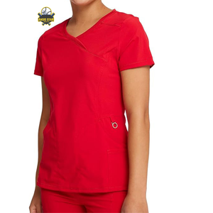 Premium logotipo personalizado Hospital Scrub Sets secado rápido Spandex tejido de punto de alta calidad enfermería ropa de trabajo al por mayor OEM personalizado - Product Image 5