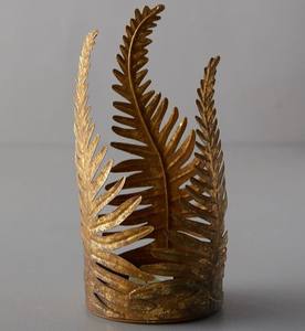 Portavelas de decoración navideña Acabado de lavado blanco Festival de Navidad decorativo Portavelas usado - Product Image 2